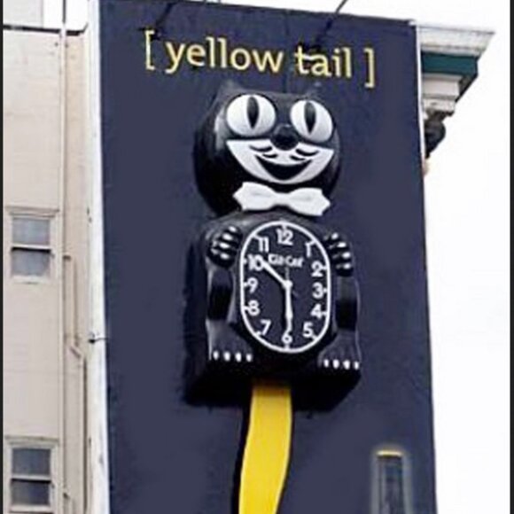 yellow tail Kit-Cat Klock Limited Release clock RARE & RETIRED - Picture 7 of 8